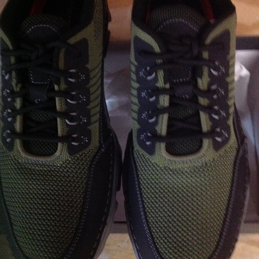 Rockport Men's Ubal Light Green, Black & Gray Sneakers - 11.5M - New in Box